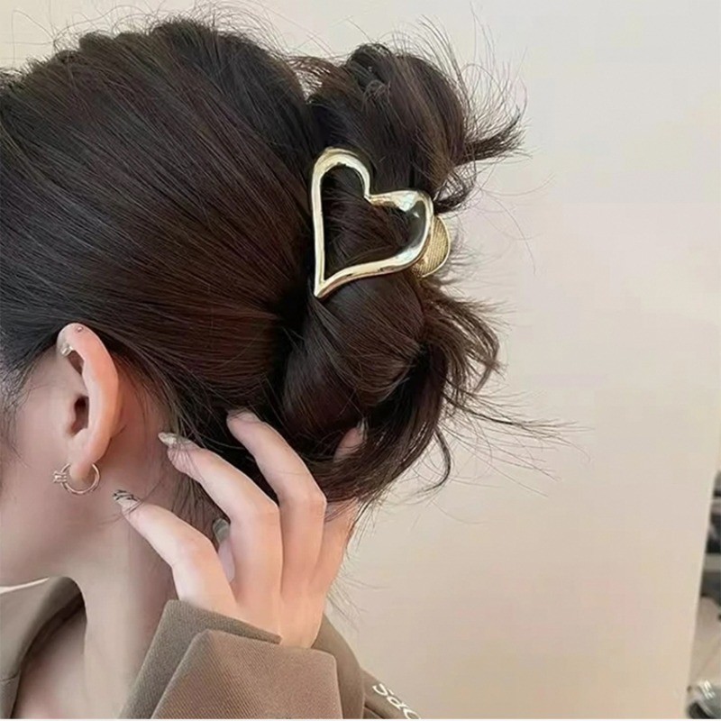 Tình Yêu Kẹp Tóc Chất Liệu Kim Loại Cua Móng Vuốt Tóc Hàn Quốc Phụ Kiện Tóc Nữ Phụ Kiện Thời Trang