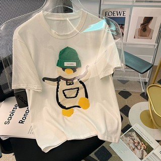 Áo Thun Cotton Nam Nữ Tay Ngắn Nữ Mùa Hè Cao Cấp Áo Thun Cặp Đôi Mặc