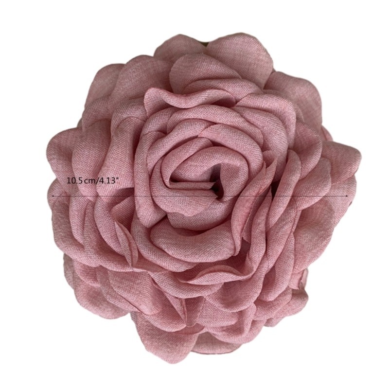 KIKIN Tóc Móng Vuốt Kẹp Cho Công Chúa Camellia Hoa Hồng Tóc Barrettes Hoa Trang Trí Kẹp Tóc Hoa Hồng Trang Trí