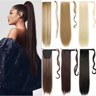 Tóc Cột Dây Quấn Thẳng, Tóc Đuôi Ngựa Phong Cách Âu Mỹ HaminStore