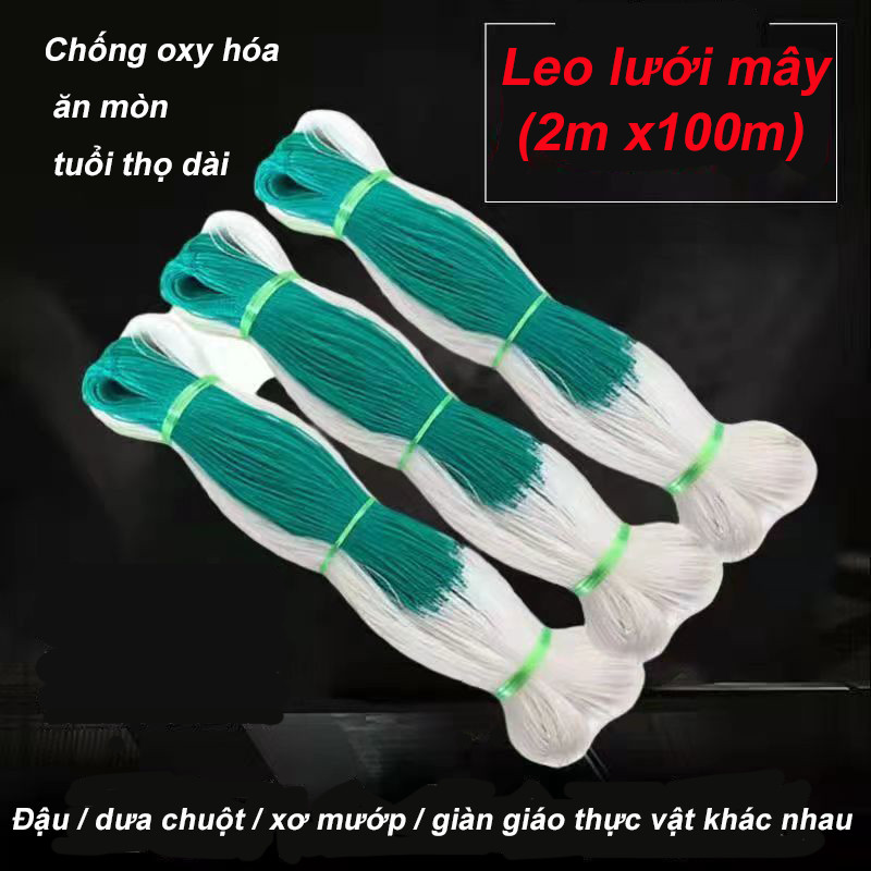 【Kích thước: 2m x 100m】Lưới giàn leo sân vườn- Lưới Trồng Cây，nó có thể được sử dụng để trồng dây leo, dưa chuột, v.v