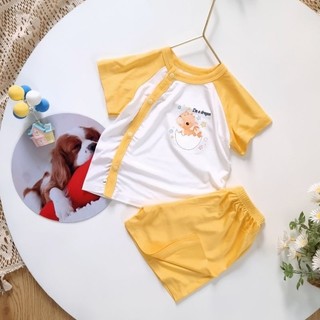 Bộ cộc thun lụa mùa hè Bunny cho bé 3-10kg