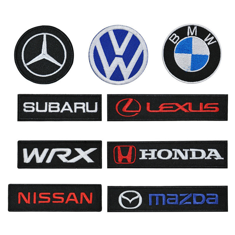 Thương hiệu Logo Xe Thêu Quần Áo Nhãn Bmw Honda Nissan Quốc Huy Phụ Kiện Sắt Trên Miếng Dán Cho Túi