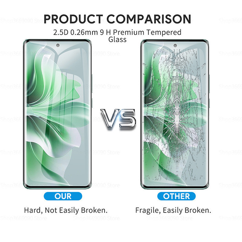 Dành Cho OPPO Reno 11 Pro 5G Phiên Bản Toàn Cầu Kính Cường Lực Full Cover Cong HD 9H Bảo Vệ Màn Hình