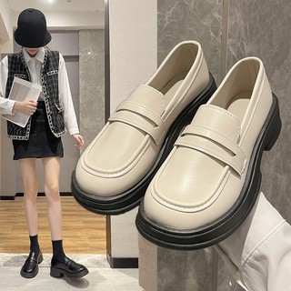 Giày đế dày cỡ nhỏ phong cách Anh Quốc giày da nhỏ, mùa xuân hè mới đế phẳng JK đồng phục giày đơn đại học giày lười cho giày nữ