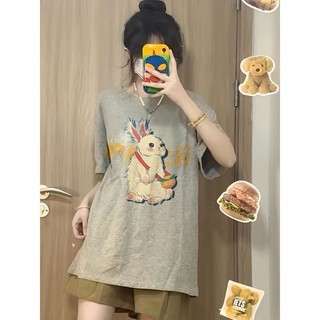 Áo thun nữ ngắn tay hình thỏ xinh dáng rộng thoáng mát