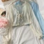 PCF * Mùa Hè Thắt Lưng Áo Cardigan Nữ Cổ Chữ V Dài Tay Chống Nắng Khăn Choàng Shrug