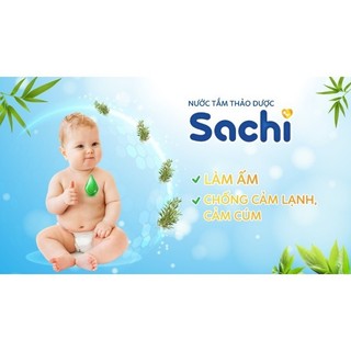 Nước Tắm Gội Thảo Dược SACHI /Chai 250ml - Phòng Ho Cảm, Rôm Sẩy, Ngừa Muỗi, Dịu Mát Da cho Bé