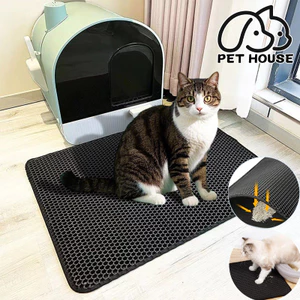 【Pet House】Mềm Mại Và Bền Bỉ Tấm Lót Cát Cho Mèo Lọc Ngăn Không Cho Cát Mèo Rơi Ra Ngoài Và Có Thể Giặt Được