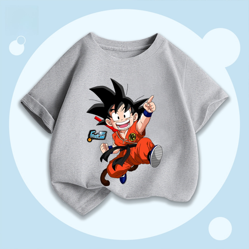 Áo thun trẻ em Dragon Ball - In hình hoạt hình dễ thương, thời trang thoải mái cho bé trai và bé gái
