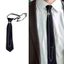 Treeling Punk Crosss Pin Chain Tie cho trường học Đồng phục trường có thể điều chỉnh Pre Tie Black Necktie cho học sinh và thanh thiếu niên A