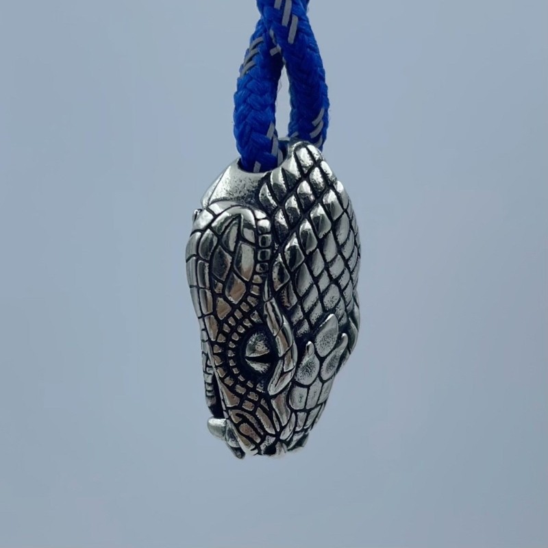 Ppy Độc Đáo Đầu Rắn Hạt Kim Loại Mặt Dây Chuyền Cho Paracord Và DIY Người Hâm Mộ Trang Sức Làm Hạt Paracord