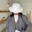 SAVORBOX Nữ Flatcap, Mũ nỉ màu trơn phong cách Hepburn, Vành rộng Retro Mũ Panama Nhà thờ
