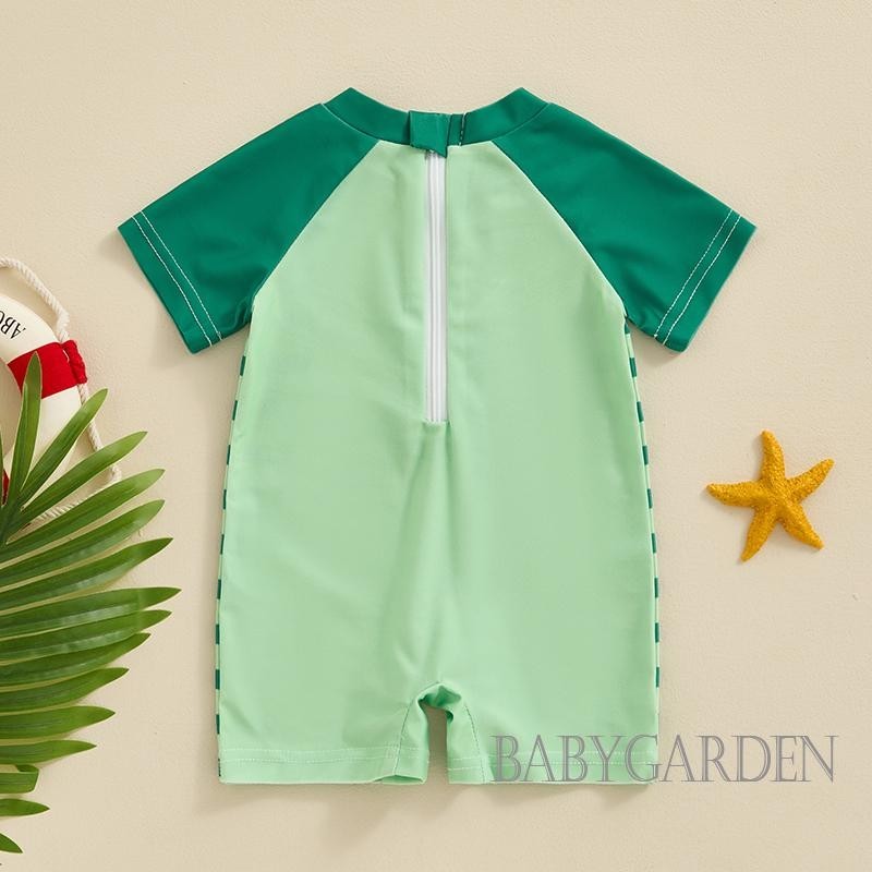 Baga-3 Tuổi Bé Trai Đồ Bơi Mùa Hè Thường Ngày In Hình Khủng Long Tay Ngắn Monokini Đồ Bơi