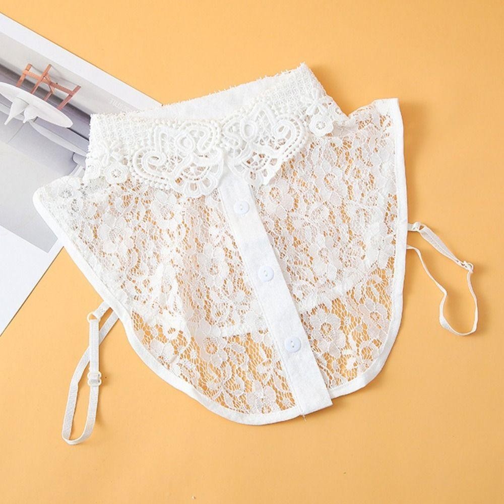 Đai cổ tháo rời ren giả, phụ kiện trang trí dễ điều chỉnh cho quần áo nữ và bé gái