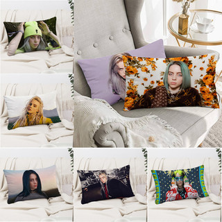 Billie Eilish Hình Chữ Nhật Gối Hoạt Hình Dễ Thương Gấu Dâu In Một Mặt Đệm Polyester Trang Trí Sofa Nhà (Không Có Lõi)