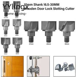 YYlingx Cnc Đáy Làm Sạch Router Bit, Vít Ren Thép Vonfram Khóa Cửa Gỗ Cắt Khe, Chuyên Nghiệp 16-30mm 10mm Shank Dụng Cụ Cắt Phay Chế Biến Gỗ