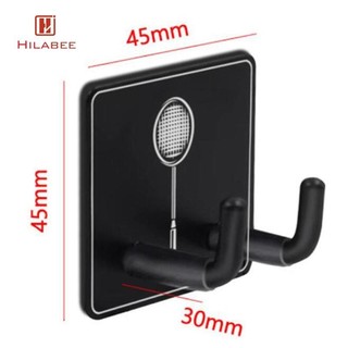 Hilabee 2x Giá Treo Tường Vợt Móc Treo Tường Thép Không Gỉ Cầu Lông Vợt Móc