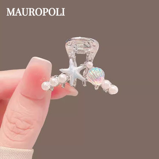 Mauropoli [Hàng có sẵn] Blue Ocean ~ Kẹp ngọc trai đuôi cá nguyên bản Tính khí nhỏ Nổ Kẹp cá mập cao cấp nhỏ tinh tế