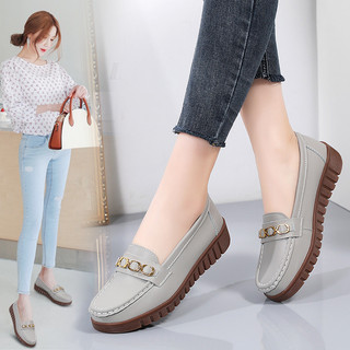 Giày Simoka Nữ Phong Cách Hàn Quốc Da Thật Thoáng Khí Giày Đế Bằng Thoải Mái Chống Trơn Trượt Giày Nữ Còn Hàng Miễn Phí Vận Chuyển