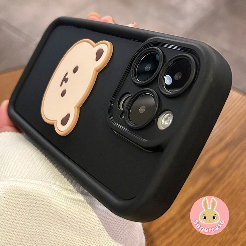 Ốp Điện Thoại Gấu Dễ Thương Cho Xiaomi 17 Pro Max 15T 15S Poco X7 Pro F7 Ultra M7 5G 4G Vỏ Điện Thoại 3D Gấu Hoạt Hình Chống Sốc Bìa Mềm