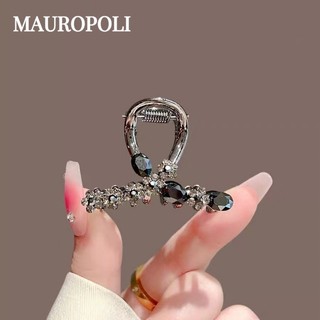 Mauropoli [Sẵn Sàng] Kẹp Tóc Cao Cấp Nữ Kim Cương Giả Hoa Cá Mập Kẹp Kẹp Kim Loại Nhỏ Đầu Nửa Đầu Tóc Mũ Đội Đầu