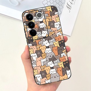 Vivo V27e V27 V27Pro Vỏ hoạt hình phi hành gia khủng long mèo dễ thương Vivo V27 Pro V 27 27 27e V2237 V2230 V2231 Vỏ điện thoại mềm Jelly Silicon