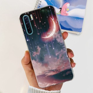 Dành Cho OPPO Reno3 CPH2043 Ốp Lưng Hoa Thời Trang Silicon Mềm Trong Suốt TPU Bảo Vệ Cho OPPO A91 F15 Reno3 Ốp Lưng