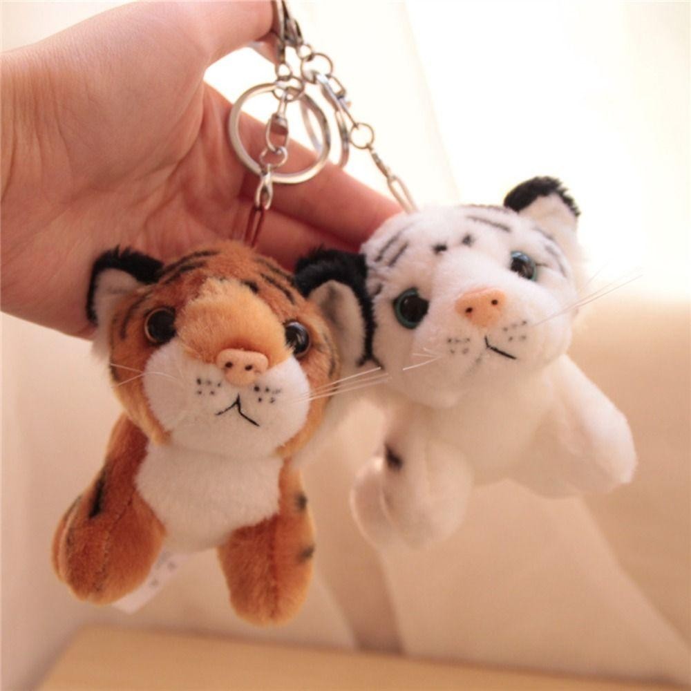 HOBBYIN Hổ Chìa Khóa Nhẫn, Thú Nhồi Bông Ngộ nghĩnh Hổ Sang Trọng Móc Khóa, Hoạt Hình Mềm Mại Dễ Thương Sang Trọng Ví Treo Trang Trí Ba Lô