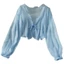 PCF * Mùa Hè Thắt Lưng Áo Cardigan Nữ Cổ Chữ V Dài Tay Chống Nắng Khăn Choàng Shrug