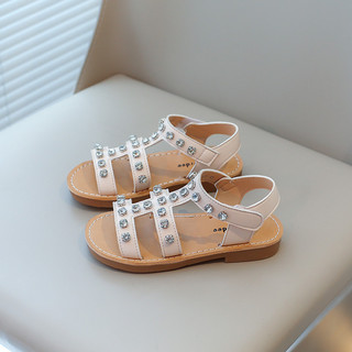 Bán Hàng Nữ Sandal Pha Lê Trẻ Em Lấp Lánh Kim Cương Giả Mùa Hè Dép Cổ Điển Trẻ Em Đi Biển Giày Công Chúa Mềm Mại
