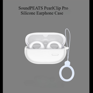Cho SoundPEATS PearlClip Pro Vỏ Bảo Vệ Màu Trơn Tai Nghe Silicon Vỏ Mềm Bảo Vệ Tai Nghe Chống Sốc Có Nhẫn