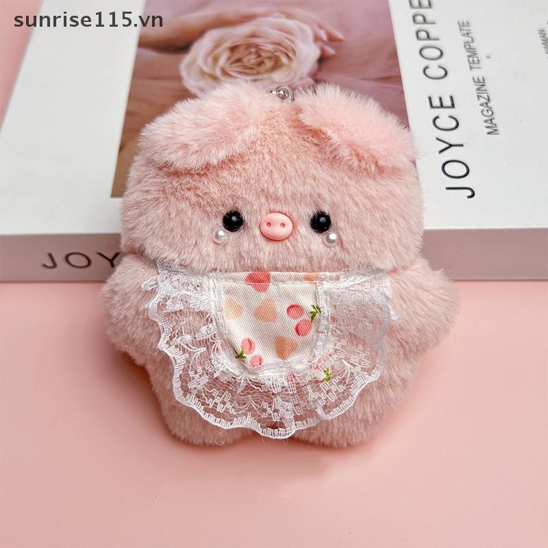 Srvn Hoạt Hình Dễ Thương Sang Trọng Lợn Móc Khóa Kính Mát Sáng Tạo Búp Bê Lợn Móc Khóa Nhồi Bông Ba Lô Mặt Dây Chuyền Trang Trí Quà Tặng.
