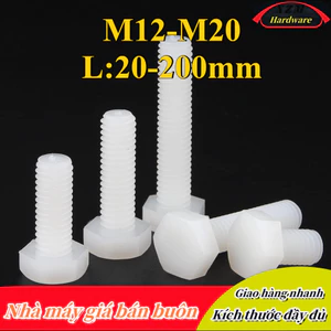 Bulong lục giác ngoài Nhựa , Trắng ốc Nhựa lục giác ngoài PA66 M12 / M14 / M16 / M18 / M20 (XZM-DM-w)