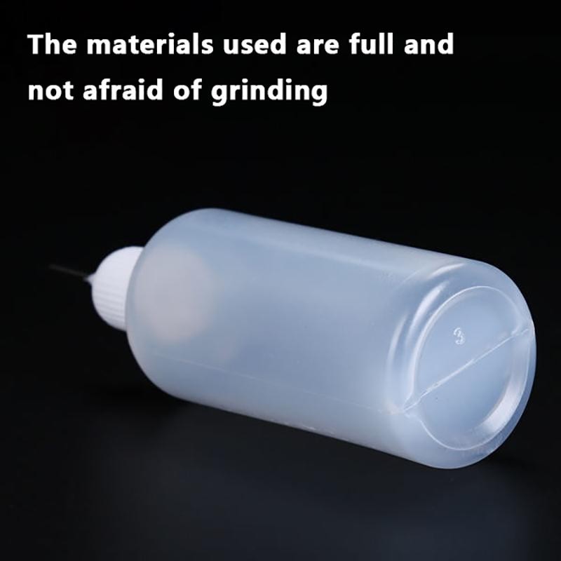 Qiuwu 2 / 5 CÁI 5ml 10ml 20ml 30ml 50ml 60ml 100ml PE Nhựa Squeezable Tip Applicator Chai nhỏ giọt có thể đổ lại với nắp đầu kim cho keo.