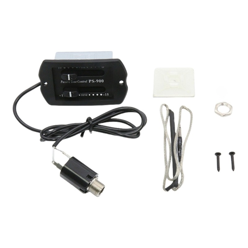 Mon Guitar Equalizer Tuner Guitar Pickup Acoustic Guitar 2 Ban Nhạc EQ Preamp Khuếch Đại Equalizer Guitar Pickup Piezo Syste