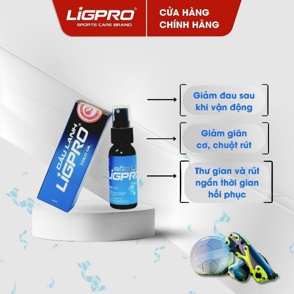 Combo Dầu lạnh giảm đau Dầu nóng xoa bóp LIGPRO dạng xịt Hiệu quả trong và sau vận động thethaochinhhang