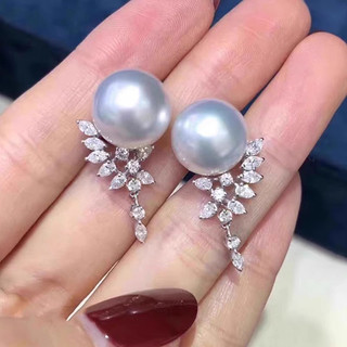 S925 Bạc Ngọc Trai Zircon Bông Tai Trang Sức Thời Trang Đơn Giản Quà Tặng Nữ