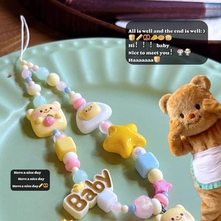 Bướm Gấu Cat Đính Hạt Móc Khóa Túi Mặt Dây Chuyền Phụ Kiện Ngăn Ngừa Mất Dây Xích Điện Thoại
