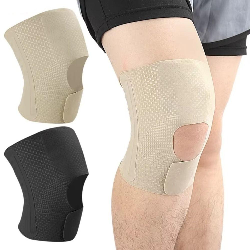 Nẹp đầu gối DELMER, Bộ ổn định bên hông Nén thoáng khí Tay áo đầu gối, Cắm trại đi bộ đường dài Siêu mỏng Có thể điều chỉnh Miếng đệm đầu gối thể thao chống trượt Nữ / Nam