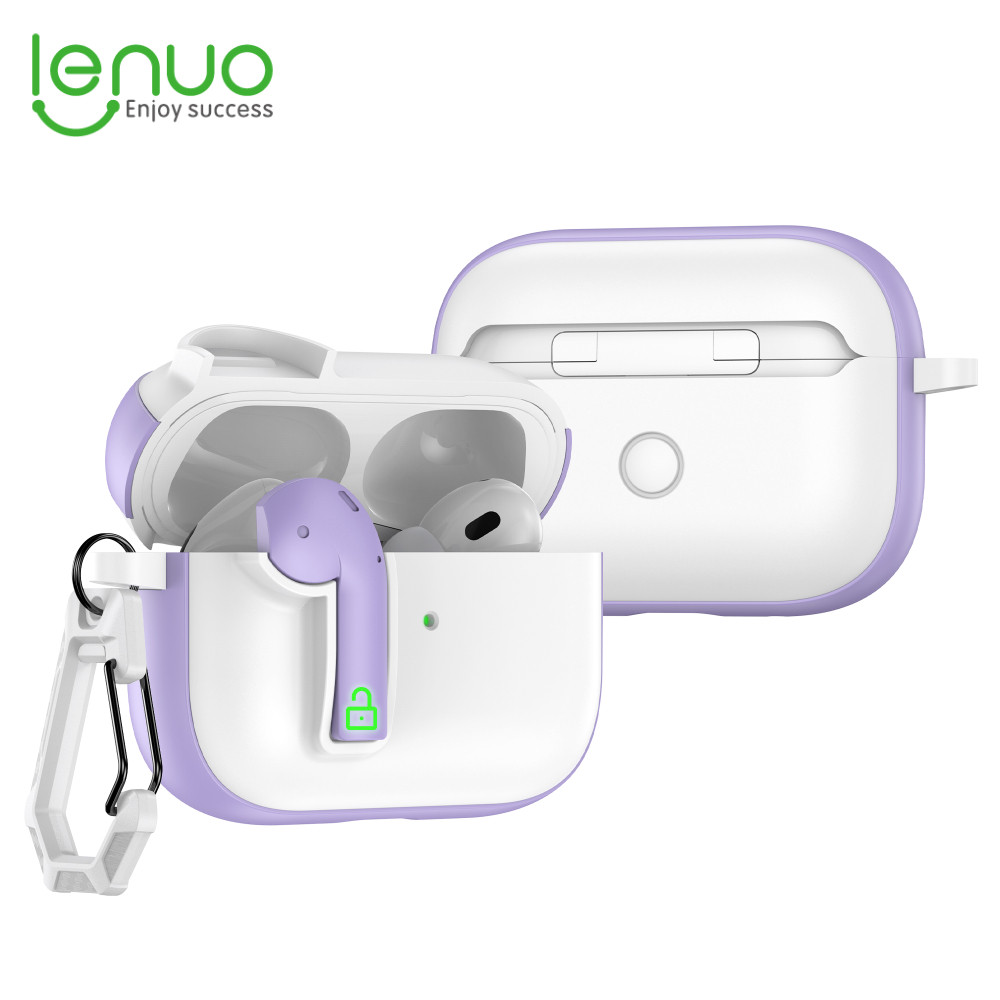 Hộp đựng tai nghe khóa Lenuo cho Airpods 4 anc Pro 2 3 1 Pro2 Vỏ