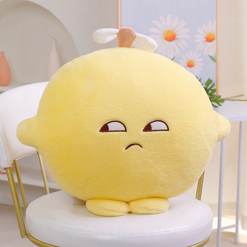 Rytanda Duolingo plush toy Lemon Gối dễ thương Lemon Plush Đồ chơi Gối Phim hoạt hình mới Màu vàng Lemon Doll Lemon Teddy Bear Doll Dễ thương Quà sinh nhật Trang trí nhà