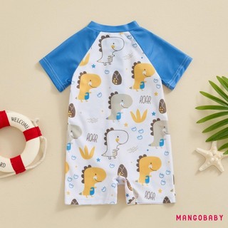 Mg-toddler Bé Trai Rash Guard Đồ Bơi Hoạt Hình Sinh Vật Biển In Hình Tay Ngắn Đồ Bơi Dây Kéo Phía Trước Bộ Đồ Tắm