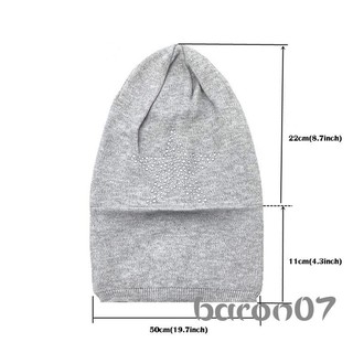 Phụ Nữ Mùa Đông Ấm Mũ Beanie Kim Cương Giả In Hình Ngôi Sao Thời Trang Trượt Băng Cắm Trại Đi Bộ Đường Dài Mũ
