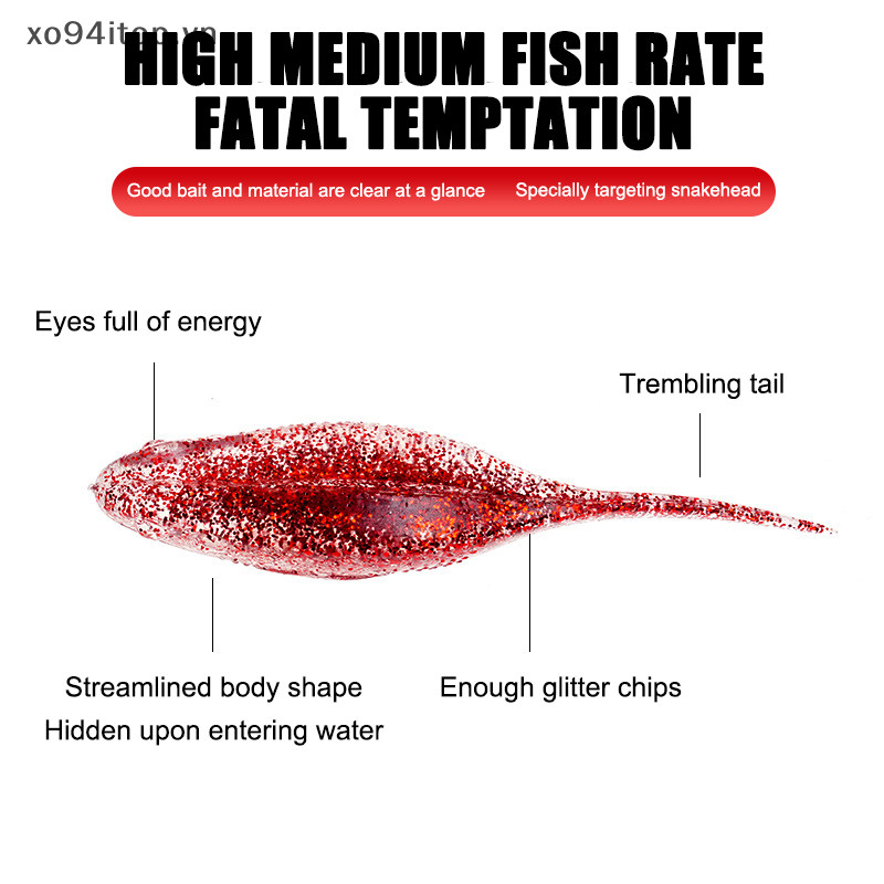 Xoitop Tpe Floag Tadpole 10.5cm12.5g cho Fighg Black Bass và Bucktails với giun mềm. Vn Vn