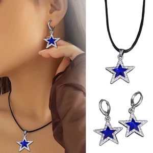 Bộ vòng cổ và bông tai phong cách Punk BTF Gothic Punk Phụ kiện trang sức ngôi sao