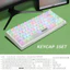 122 Phím Sương Mù Trong Suốt Matte Milky White Keycap PC ABS Chất Liệu Anh Đào Hồ Sơ Cho Bàn Phím Cơ Cross Axis Keycaps 87 / 104 / 108