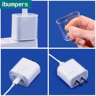 ibumpers Ốp Bảo Vệ Đầu Sạc Cho Apple 20W (US) Sạc Silicon Trong Suốt Cho iPhone Original