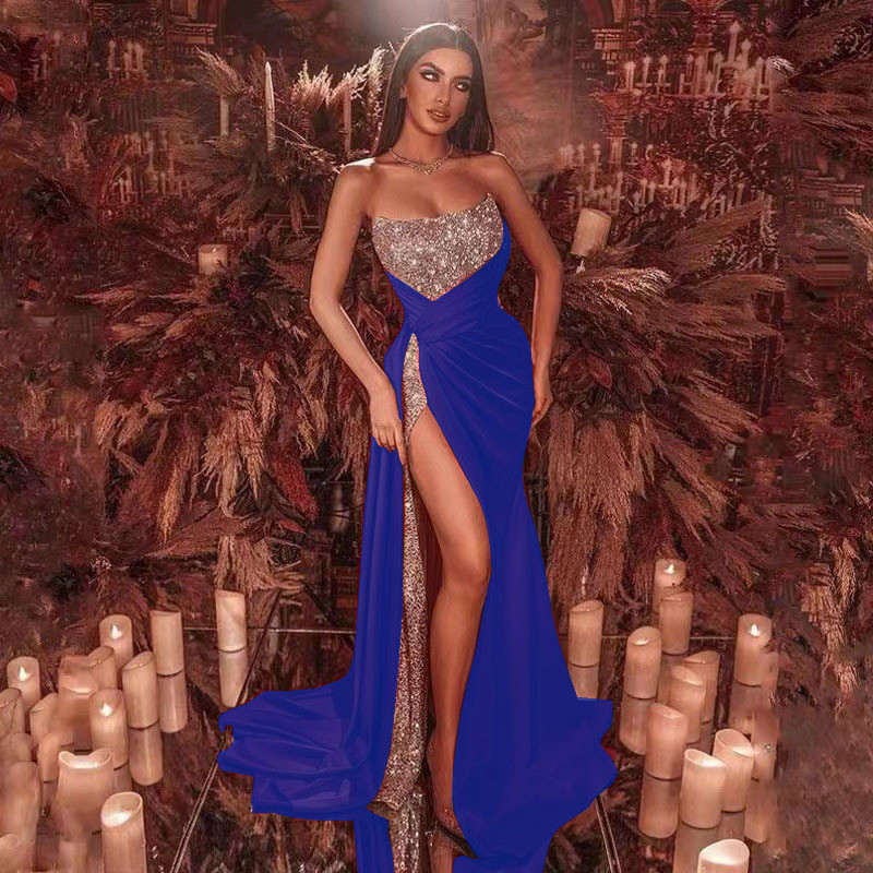 A.T.A Đầm quây váy dài cực lớn đính sequin