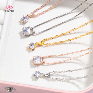 Hwetr Nữ Nhẫn Vòng Cổ Bông Tai Kim Cương Giả Vòng Tay Nữ Thường Ngày Bộ Trang Sức Mới